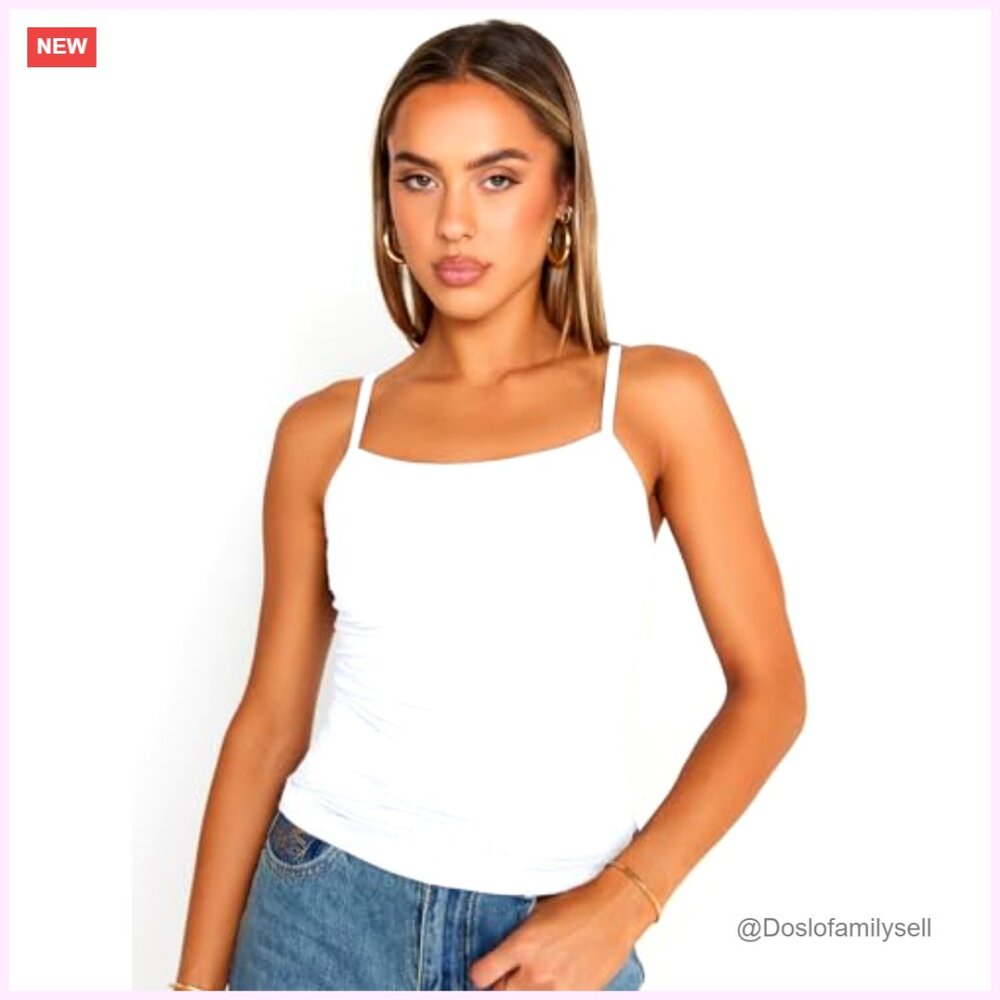 Adjustable Spaghetti Strap Square Neck Camisole T… - image 2